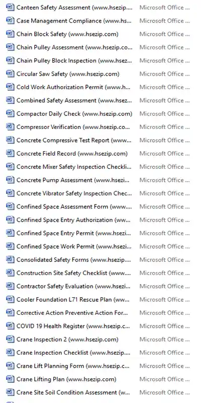 forms & checklists bundle screenshot
