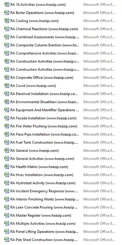 risk assessments bundle screenshot