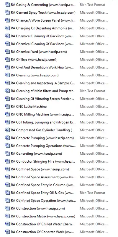 risk assessments bundle screenshot
