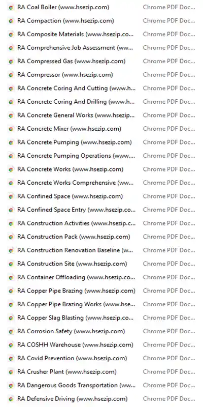risk assessments bundle screenshot