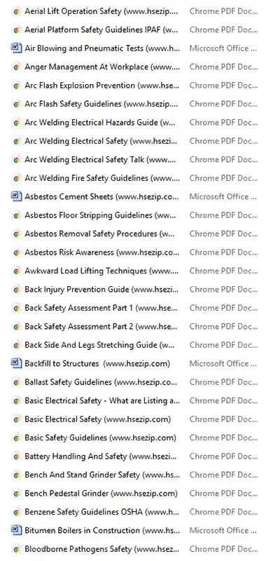 toolbox talks and safety moments bundle screenshot