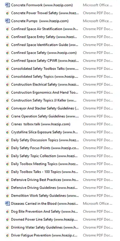 toolbox talks and safety moments bundle screenshot